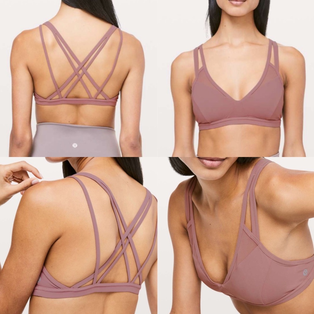 LULULEMON EASY TO BREATHE BRA IN SPANISH ROSE